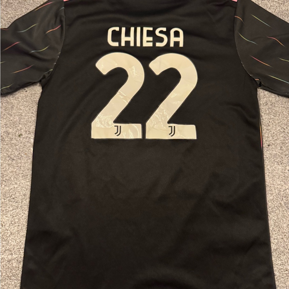 Chiesa Kids Black Soccer Jersey